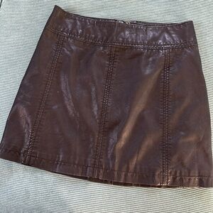 Free people leather look skirt
